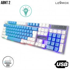 Teclado Gamer USB RGB LEY-2076 Lehmox - Azul